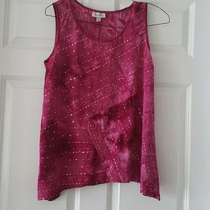 Dressbarn sequined tank top shirt